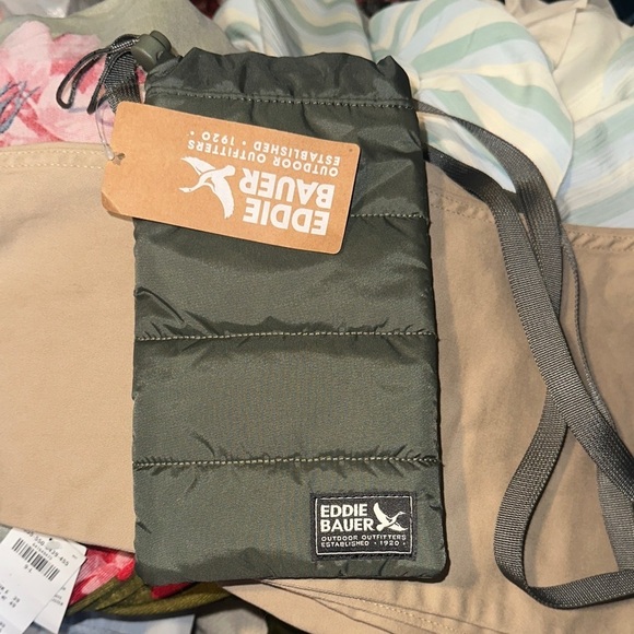 Eddie Bauer Other - Eddie Bauer Olive Quilted Pouch